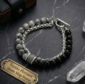 Xenixo Horizon Matte Map Stone & Tiger Eye Bracelet